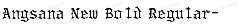 Angsana New Bold Regular字体转换